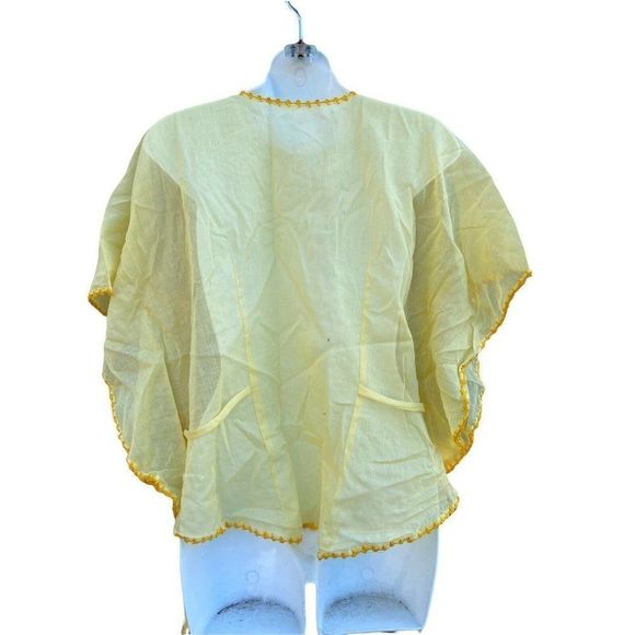 Y2K Mesh Flutter Sleeve Patchwork Blouse (M)